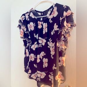 Gorgeous Ann Taylor flutter-sleeved blouse.